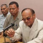 R B Kundal, chairman, All J&K Scheduled Caste Welfare Association  addressing press conference at Jammu on Tuesday. 	