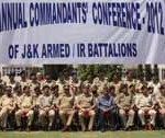 DGP Kuldeep Khoda with JKAP/IRP Battalions Commandants at Jammu on Tuesday.