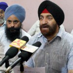 Chairman Sikh United Front, S S Wazir addressing press conference in Jammu on Saturday. 