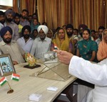 Minister for Revenue, Raman Bhalla interacting with people on Thursday.