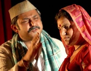 A still from Rabindranath Tagore’s story ‘Raasmani Ka Beta’ performed at Govt. Women College, Gandhi Nagar on Tuesday.