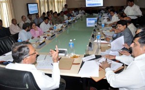 Chief Secretary, Madhav Lal at State level screening committee meeting on BADP on Friday.