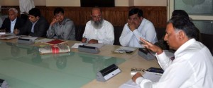 Chief Secretary, Madhav Lal Chairing meeting with High Powered commettee on Tuesday.