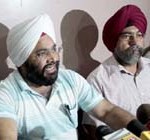 United Sikh Council members addressing press conference in Jammu on Thursday.