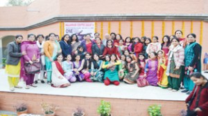 Students of KCS College of Education who staged a play on Saturday.