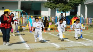 Athletes in action during Annual Sports Day celebration at Shemrock International School.