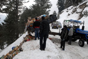 Disposal of solid waste in open at Gulmarg. 	-Excelsior/Amin War