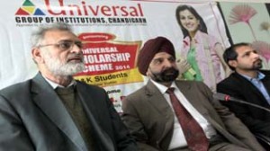 UGI executive director Dr D P Singh along with zonal head Manik Soodan in a press conference on Sunday. -Excelsior/Rakesh