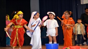 Children of Magic Years School presenting skit while celebrating annual day on Tuesday. 