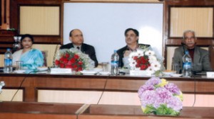 Dignitaries during the two-day training workshop for planning officers of Jammu Division.