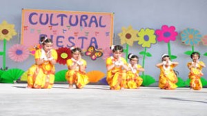 Students performing cultural activity during Cultural Fiesta at GD Goenka Public School in Jammu.