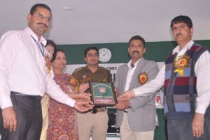 Mementoes being presented during Prize Distribution Function at Humanity Public School on Friday.