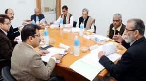 VC CUJ, Dr S S Bloeria chairing Governing Council meeting of SMVD Gurukul at Katra on Saturday.