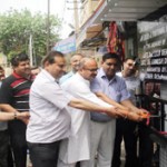 Yudhvir Sethi inaugurating a water cooler at City Chowk on Tuesday.