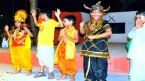 Children performing during Cultural Heritage evening at KC Public School in Jammu.