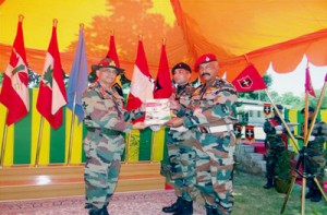 GOC-in-C Northern Command, Lt Gen Sanjiv Chachra releasing book on Indian Peace Keeping UN Mission at Udhampur.