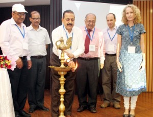 Union Minister Dr Jitendra Singh inaugurating seminar on "Solar Powered Water Pumping Systems” at India International Centre, New Delhi on Thursday.