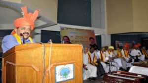 Dr Jitendra Singh addressing a function at Jammu on Tuesday.                 -Excelsior/ Rakesh