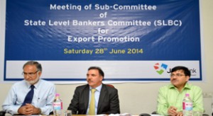 Representatives of SLBC during its 6th Sub-Committee meeting at JK Bank’s headquarters in Srinagar.