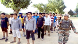 Poonch-Rajouri youth participating in pre-recruitment training programme organised by Army.