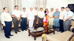 PHD CCI office bearers with IT Commissioner A K Thatai and other officers at Aayakar Bhawan on Thursday.