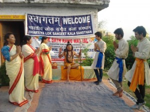 Artists of BLSKS presenting musical play ‘Neel Kanth Ganga-Dhar’ at open air theatre, Janipur.