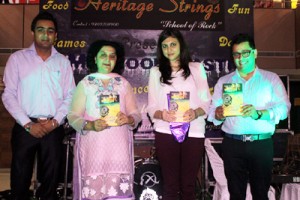 Dignitaries releasing a book at Jammu on Sunday.