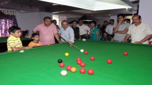 Time Square Snooker Pool Academy being inaugurated in Jammu on Sunday.               -Excelsior/Rakesh