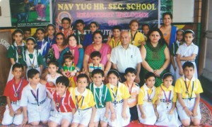 Winners of Spellathon Competition organized by Nav Yug HSS in Jammu.