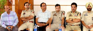 DIG Jammu Shakeel Ahmed Beig  during a public meeting at Jammu on Thursday.