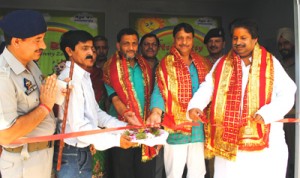 Minister for Housing Raman Bhalla inaugurating ‘Itsy Bitsy’ at Katra on Saturday.