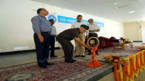 Major Gen, G S Jamwal (Retd) inaugurating Aroma Festival at Bhaderwah on Monday.