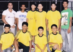 Members of J&K Roll Ball Team, who left for Erode in Tamil Nadu to participate in 8th Junior Roll Ball Championship.