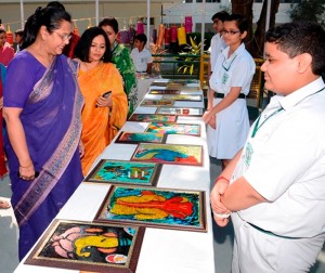 Art & Craft Exhibition at DPS Jammu on Monday.