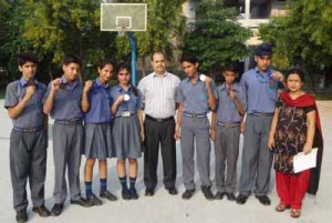 Students of SOS Herman Gmeiner School, who bagged gold, silver and bronze medals in North Zone CBSE Judo Cluster.