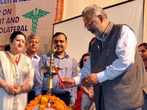 Minister for Health, Taj Mohi-ud-Din inaugurating NSCASI on Saturday.