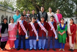 Students Council of Air Force School Jammu posing for a group photograph along with the dignitaries.