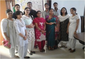Students and staff of GDC Paloura posing during Symposium, Poster Making Competition.