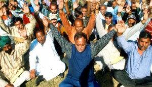 NMC activists protesting on Thursday.