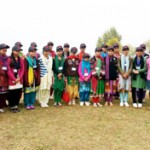 Girls from Bhaderwah tehsil posing for a group photograph during educational tour.