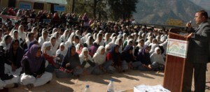 DEO M H Malik addressing Gram Sabha at Poonch on Thursday.