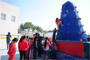 Students enjoying activity during Adventure camp at Heritage School in Jammu.