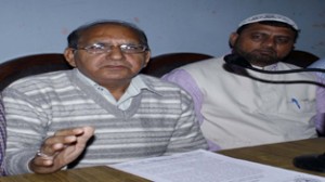 Abdul Majid, president, All India Backward Classes Union addressing press conference on Monday. 