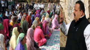 Provincial President NC, Devender Singh Rana addressing election rally at Nagrota.