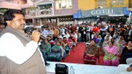 Minister for Housing Raman Bhalla addressing election meeting at Jammu on Saturday.