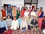 Employees of Div Comm office during Happiness Programme of Art of Living.