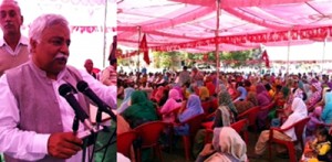 Ajay Sadhotra addressing public meeting in Marh constituency.