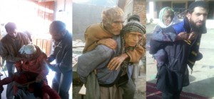 Enthusiastic centenarians: 125-year-old Musra Begum casting vote at Lowang, 115-year old Lacho Ram at Bani and 110-year-old Zeba Begum at Lowang on Saturday.