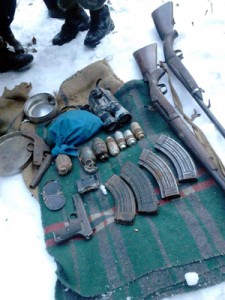 Arms and Ammunition recovered by Army in Doda on Friday