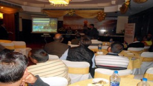 Guests during the launch of new range of Videocon refrigerators at Jammu.